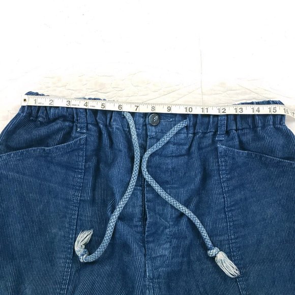 Dr. Collectors Teddy Forever Corduroy Raw Hem Pants Baggy Womens Size XL Blue - Picture 3 of 12